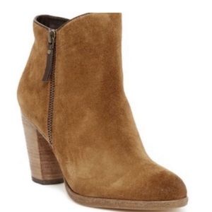 Cole Haan Hayes Double Zip Suede Ankle Bootie 8.5